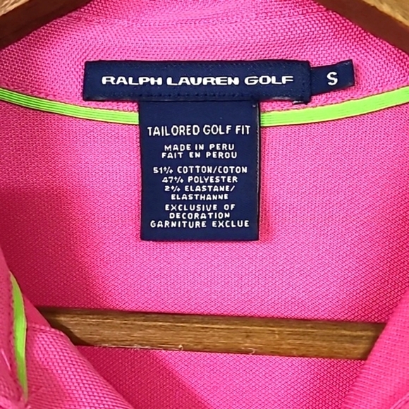Ralph Lauren Bright Pink Golf Shirt Size Small Skinny Polo - Picture 3 of 5